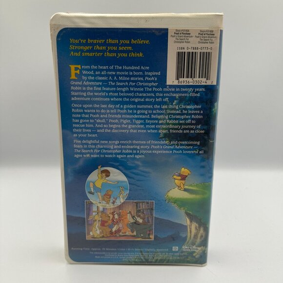 Disney Poohs Grand Adventure VHS 1997 The All-New Movie Good - Picture 2 of 3